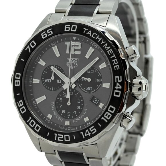 Tag Heuer 43mm Men's Formula 1 Stainless/ Ceramic Chrono Watch - Picture 2 of 9